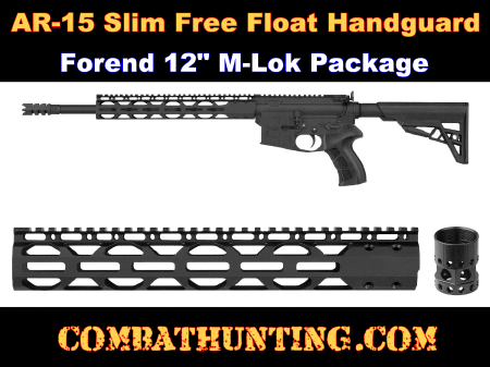 AR-15 Slim Free Float Handguard Forend 12