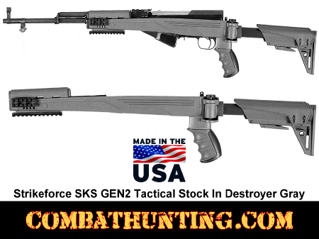 ATI Strikeforce SKS Gen2 Stock Folding Stock Destroyer Gray