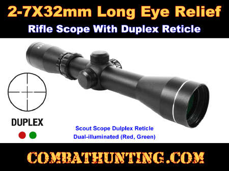 2-7X32 Scout Scope Duplex Reticle