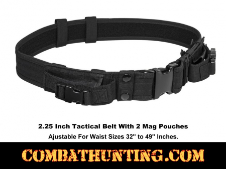 Black Tactical Belt 2.25