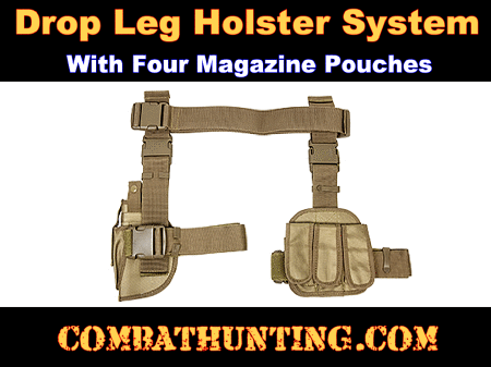 NcStar 3-Piece Drop Leg Gun Holster Desert Tan