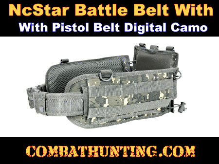 Battle Belt MOLLE Compatible Digital Camo