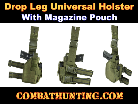 Drop Leg Universal Holster Green