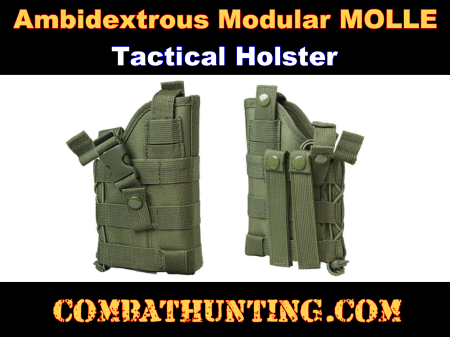 Green Ambidextrous Modular MOLLE Holster