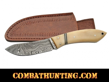 Damascus Steel Skinner Knife 7