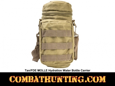 FDE/Tan MOLLE Hydration Water Bottle Carrier Pouch