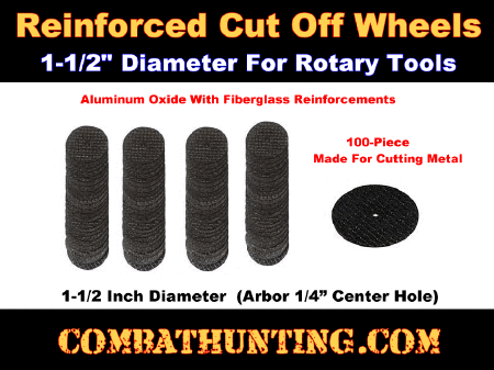 Reinforced Cut Off Wheels 1 1/2-Inch Dia. Arbor Hole 1/4