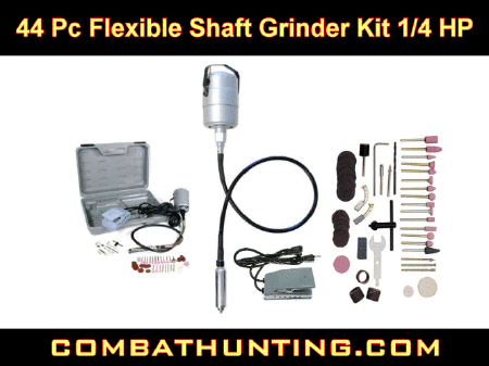 Flexible Shaft Grinder And accessories 44pc Kit 1/4 HP