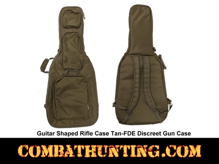 Guitar Shaped Rifle Case Tan-FDE Discreet Gun Case