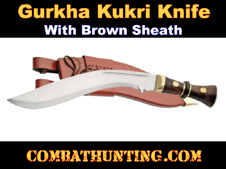 Gurkha Kukri Knife With Brown Sheath