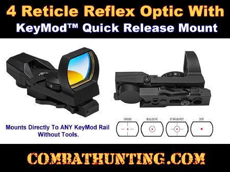 KeyMod Quick Release 4 Reticle Reflex Optic Sight