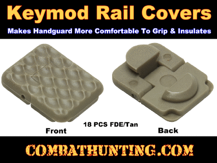 Keymod Rail Covers FDE Tan 18 Pieces Of Keymod Rail Covers