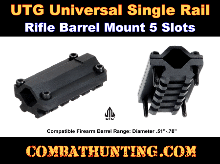 UTG Universal Single Rail Rifle Barrel Mount, 5 Slots