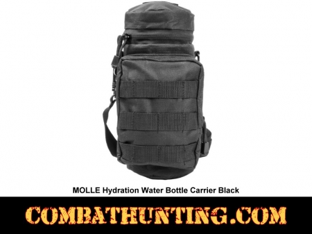 MOLLE Hydration Water Bottle Carrier Pouch Black