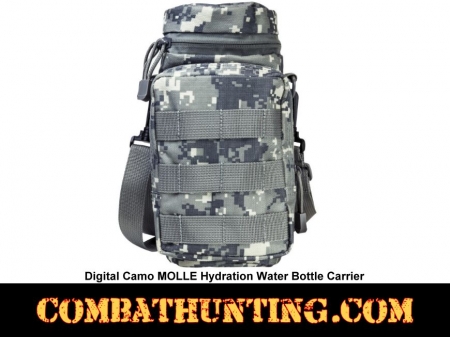 Digital Camo MOLLE Hydration Water Bottle Carrier Pouch