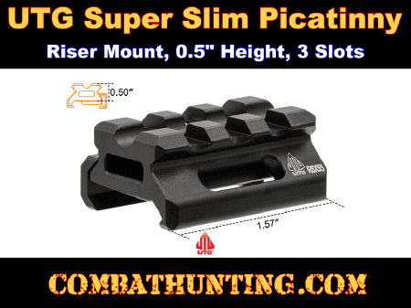 UTG Super Slim Picatinny Riser Mount 0.5