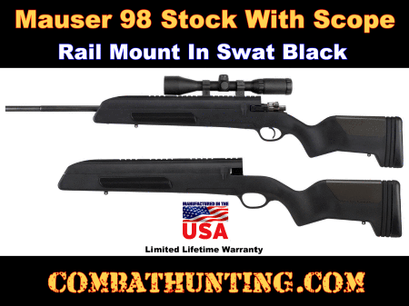 Mauser K98 stock With Scope Mount Black