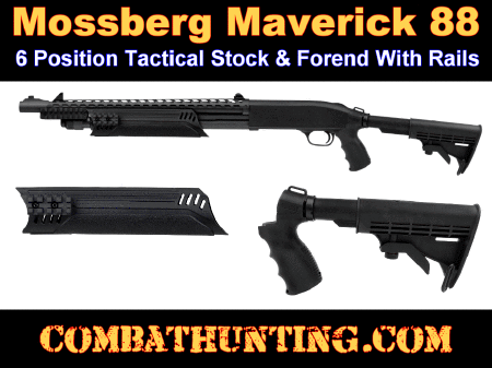 Maverick 88 Tactical Stock and Forend With Rails
