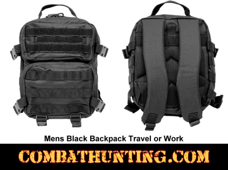 Mens Black Backpack Travel/Work Bag Everyday Backpack