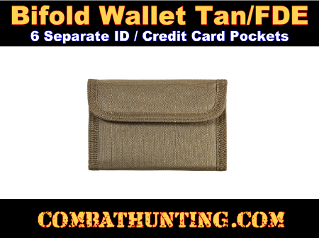Military Style Bifold Wallet Tan/FDE
