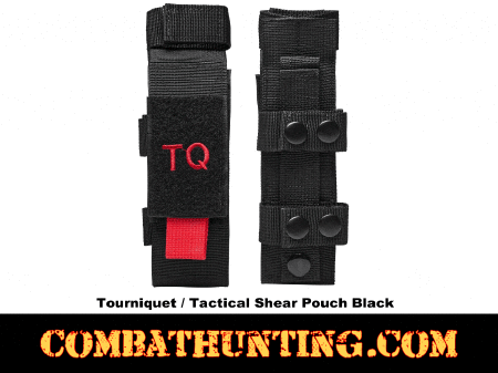 Emergency Tourniquet With Tactical Shear Pouch Black