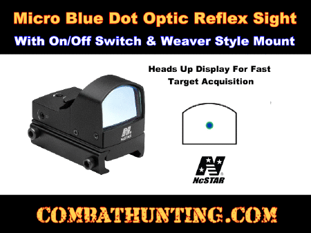 Ncstar Compact Micro Blue Dot Optic Reflex Sight With On/Off Switch