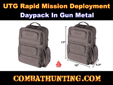 UTG Rapid Mission Deployment Daypack Gun Metal