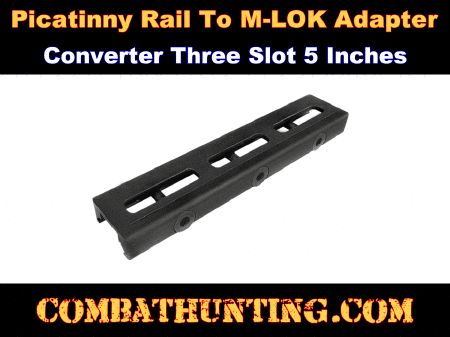 Picatinny Rail To M-LOK Adapter Converter Three Slot