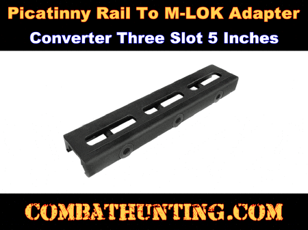 Picatinny Rail To M-LOK Adapter Converter Three Slot