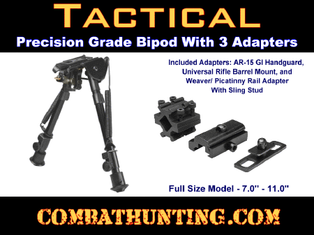 NcStar Precision Grade Bipod Fullsize 3 Adapters 7 to 11 inches