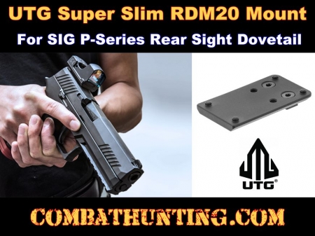 UTG Super Slim RDM20 Mount, SIG P-Series Rear Sight Dovetail