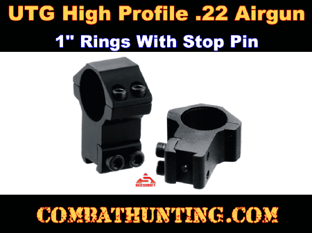 UTG High Profile .22 Airgun Scope Rings 1
