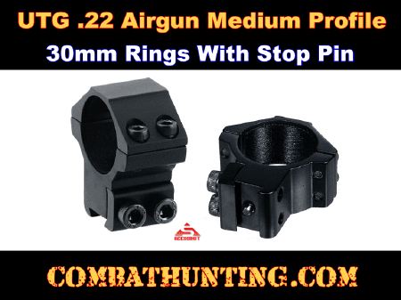 CCOP 30mm Medium Profile Steel Scope Rings For .22 Rimfire Air Rifle | SR-3002NM