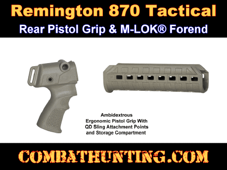 Remington 870 Pistol Grip & M-LOK Forend Upgrade Kit FDE/Tan