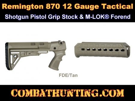 Remington 870 Pistol Grip Stock and M-LOK Forend FDE/Tan