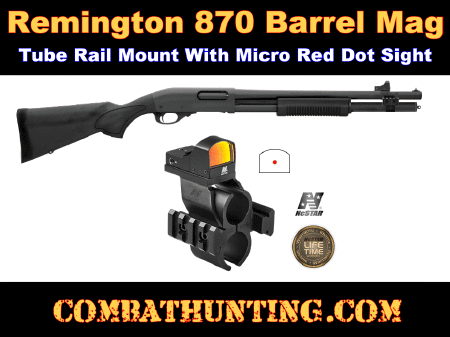 Remington 870, 1100, 11-87 Barrel Rail Mount & Micro Red Dot Sight