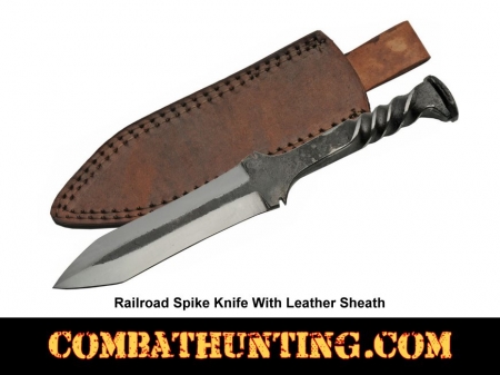 Rite Edge Railroad Spike Knife With Leather Sheath