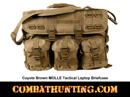 MOLLE Tactical Laptop Briefcase Bag Coyote Brown