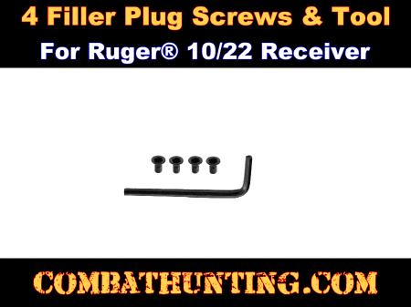 Ruger 10/22 Receiver Filler Plug Screws 4 Pack