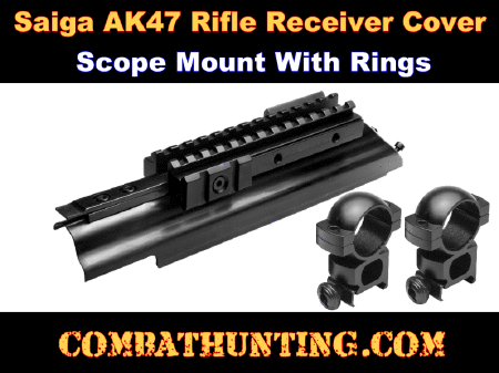 AK47 MAK90 Tactical Tri Rail Scope Mount With Rings