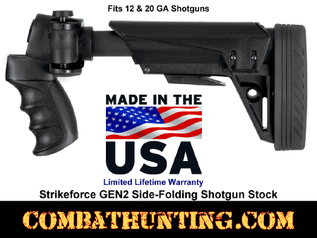 Strikeforce GEN2 Side-Folding Shotgun Stock in Black
