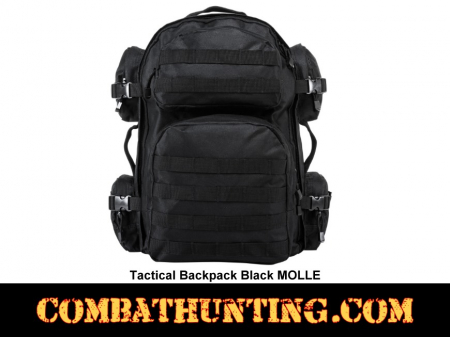 Tactical Backpack Black MOLLE