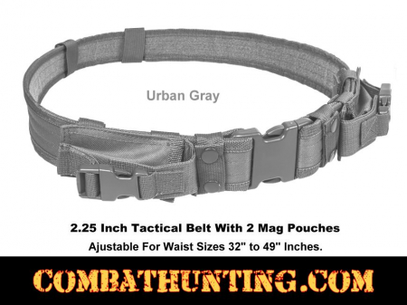 Tactical Belt With Pouches Urban Grey