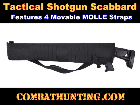 Black Tactical Shotgun Scabbard With Molle