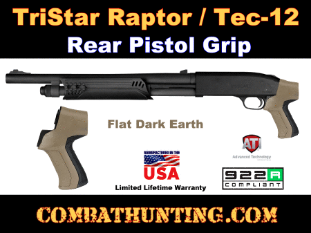 FDE TriStar Raptor / Tec-12 Rear Pistol Grip 12 Gauge