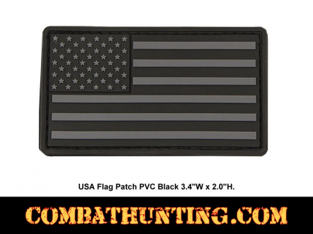 USA Flag Patch PVC Black Velcro