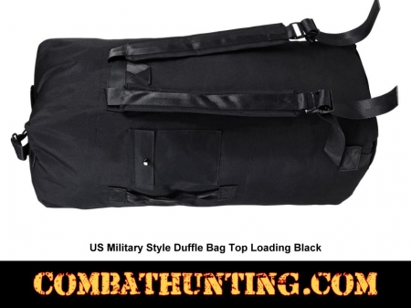 US Military Style Duffle Bag Top Loading SWAT Black