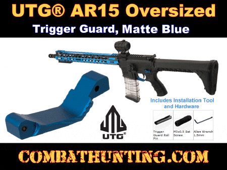 UTG AR15 Oversized Trigger Guard, Matte Blue