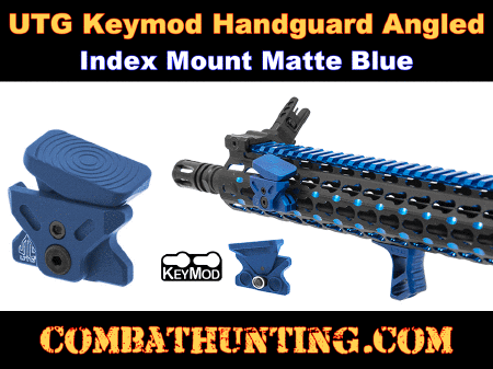 UTG Keymod Handguard Angled Index Mount Matte Blue