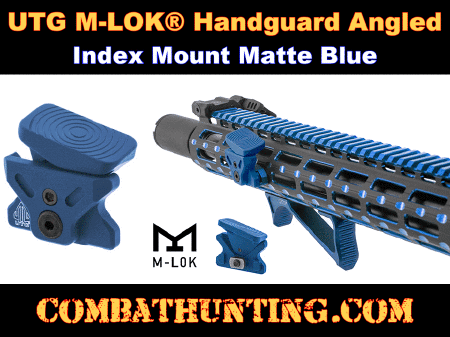 UTG® M-LOK Handguard Angled Index Mount Matte Blue